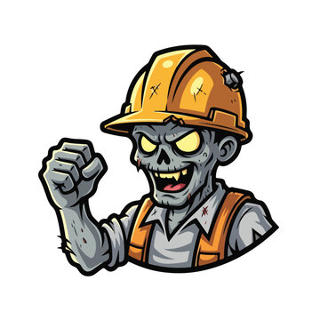 Zombie Construction Worker with Hard Hat