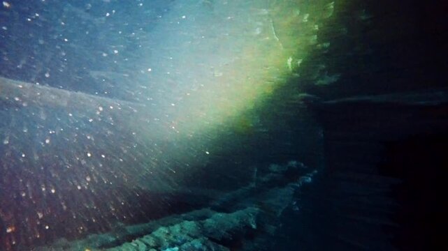 Interior View of the Sunken Japanese Ship Tokai Maru, Guam