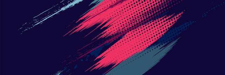 neon background brush game blue pink purple banner abstract paint stain vintage modern car wrap sticker, vector. © Darus Cell