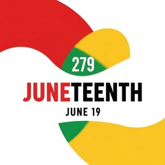 Juneteenth celebration graphic with date june 19