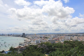Fototapeta premium A bird's eye view of Pattaya