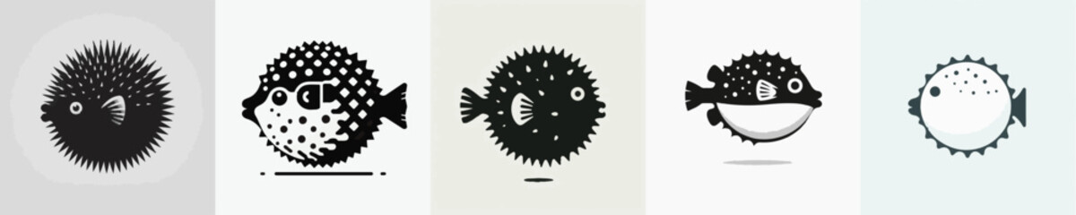 Puffer Fish Silhouette Vector Illustration © Fajar