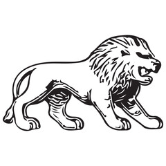 Heraldic Lion Symbol Ancient Mythology Animal Emblem Vintage Medieval Decorative Design © Dotters
