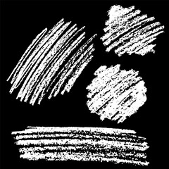 Hand Drawn Grunge Chalk Scribble Set © Anna Babii