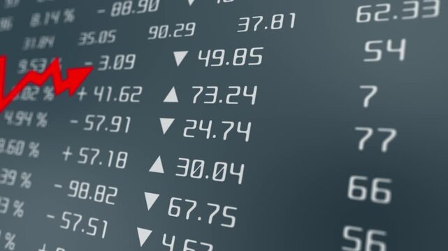 Decrease in stats and economy concept showing financial decline, business recession, market loss, investment downturn, and economic crisis data visualization