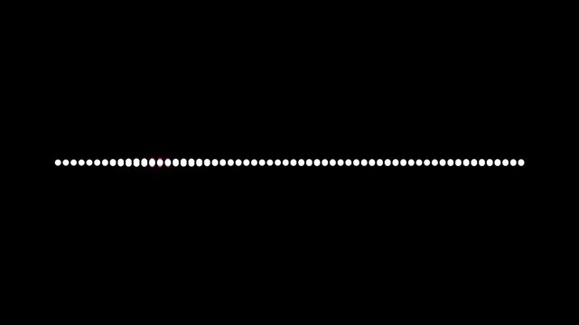 Colorful audio equalizer bars moving rhythmically on black background, sound wave video motion background. White, blue, purple, pink audio waveform equalizer 4K