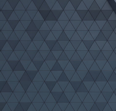 Geometric triangle pattern in dark blue with abstract background geometric triangle background abstract structure architecture contemporary