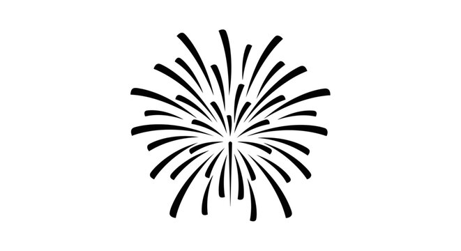 A black and white image of a firework explosion
