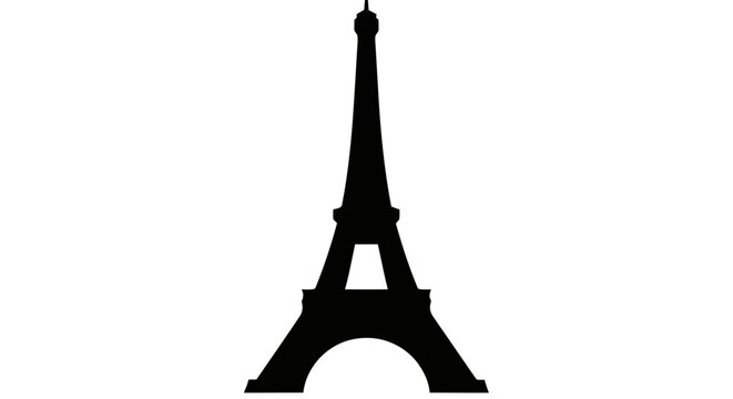 Silhouette of the eiffel tower