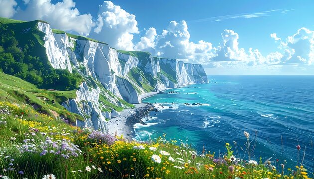 Seaside cliffs & flowers