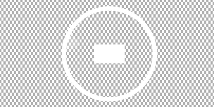 White Play button icon on transparent background. Video player sign. Circle start arrow symbol in vector flat. Vector illustration. Eps file 641.