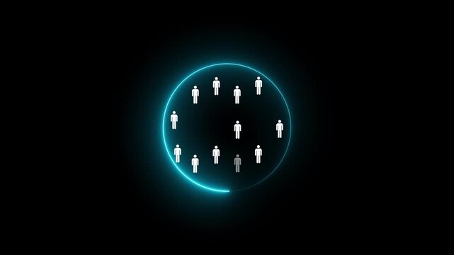 Niche marketing and personalization concept. Marketing segmentation strategy and consumer analysis. Marketers select target customer groups to analyze target customer data. 4K motion video..