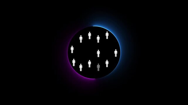 Niche marketing and personalization concept. Marketing segmentation strategy and consumer analysis. Marketers select target customer groups to analyze target customer data. 4K motion video..