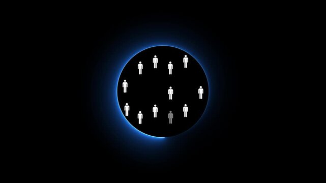 Niche marketing and personalization concept. Marketing segmentation strategy and consumer analysis. Marketers select target customer groups to analyze target customer data. 4K motion video..