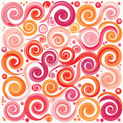 Fototapeta premium Abstract swirls pattern in vivid colors for decorative design elements