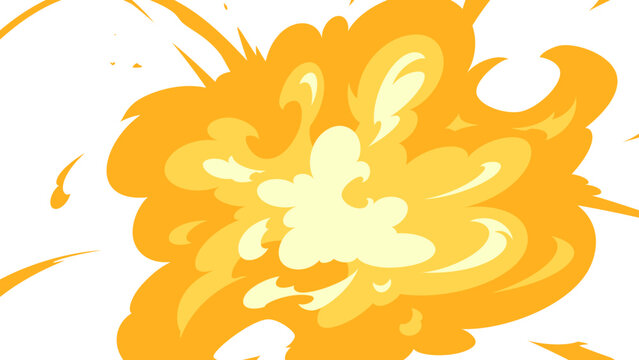 爆発する炎のエフェクトのイラスト素材