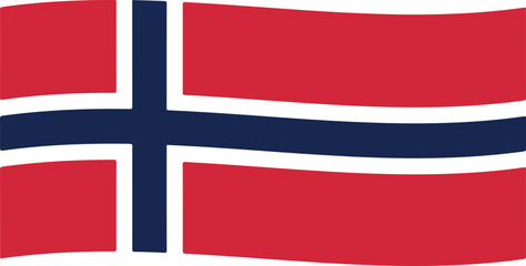 Obraz premium Waving flag of norway 