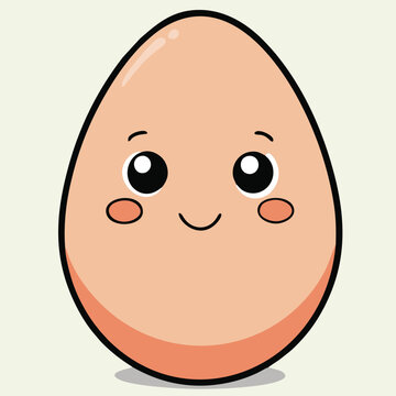 logo design vector illustration icon cartoon egg cute face expression