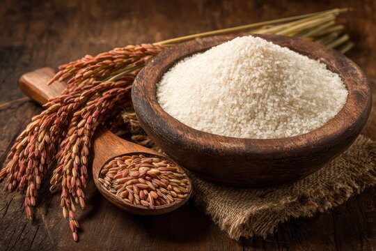 Rice koji fermentation ingredient and rice plants