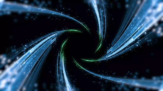 Blue_デジタルサイバーワープトンネル空間