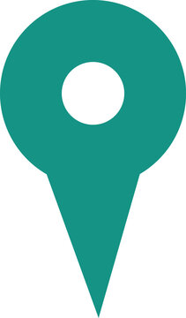 Teal google maps location pin icon