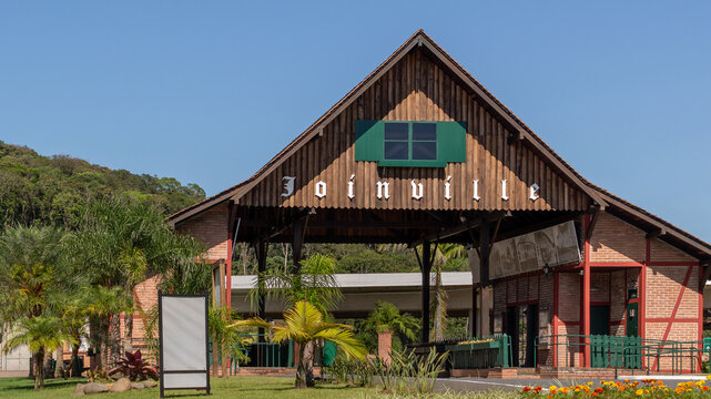 Entrance Gateway of Joinville City with German Colonial Architecture, Santa Catarina, Brazil