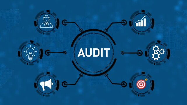 Business, Technology, Internet and network concept. Audit business and finance concept.