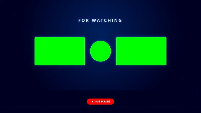 Minimalistic YouTube End Screen Template with Call to Action Button