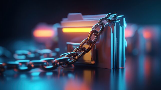 Metallic chain locked digital data