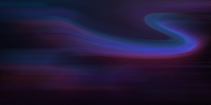 Abstract dark blue and purple wavy line in motion blur background with grainy texture ideal for modern design.