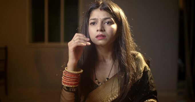 Indian Housewife Seeing Her Ex-Lover and Feeling Emotional Distress, Regret, and Unresolved Feelings