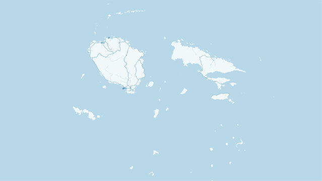 Modern minimalist vector map of Fiji Islands. High-quality SVG illustration of Viti Levu, Vanua Levu, and South Pacific archipelago coastline for travel posters and infographics.