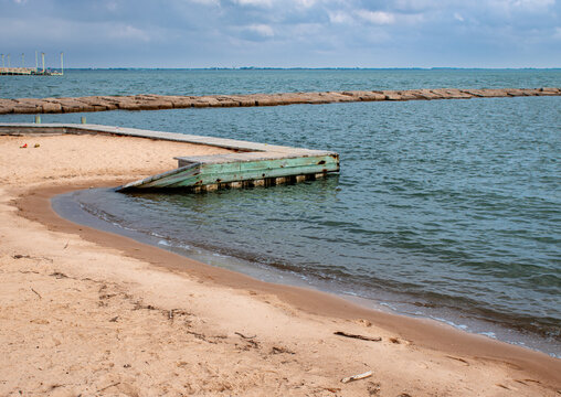 wooden pier on the beach