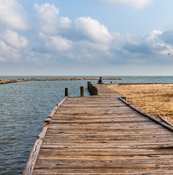 wooden pier on the beach