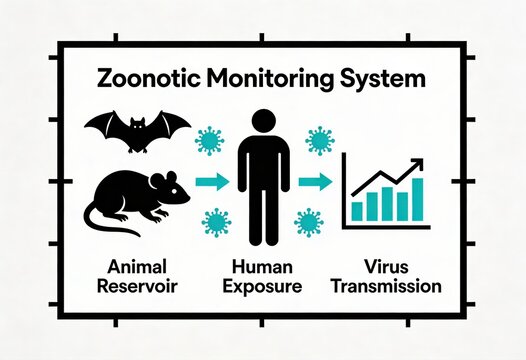 Comprehensive Overview of the Zoonotic Monitoring System Integrating Animal Reservoirs Human Exposure and Virus Transmission Tracking for Advanced Epidemiological Analysis