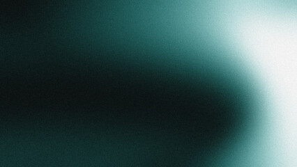 Green and white gradient background grain noise texture retro vintage effect abstract blur pattern soft teal turquoise aquamarine wallpaper © Merimay