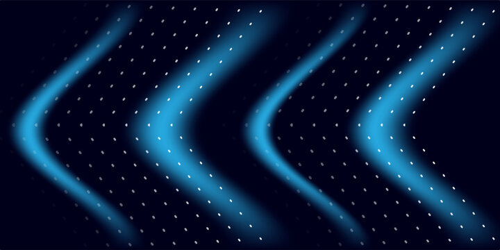 3D blue techno abstract background overlap layer on dark space with glowing dots shape decoration. Modern graphic design element dotted line style concept for banners, flyer, card, or brochure cover