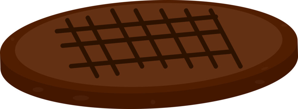 Grilled burger patty vector illustration