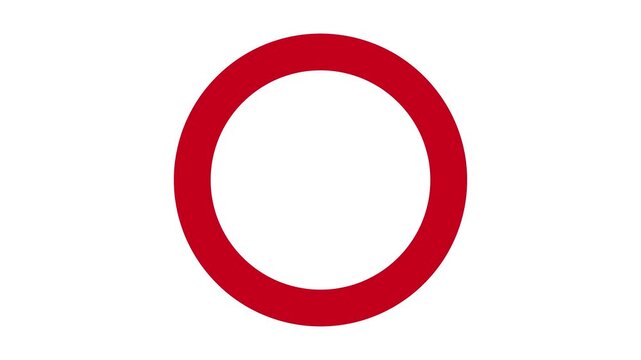 Red Check Mark Animation &ndash; Warning or Negative Status Symbol 4K