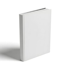 Naklejka premium Blank white book cover standing upright