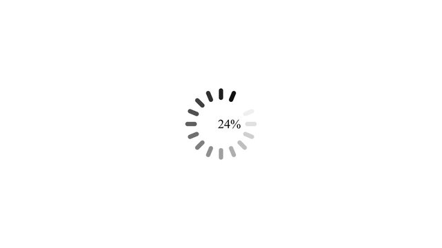Modern green and white progress bar animation reaching 100 percent completion.