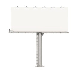 Obraz premium Billboard isolated on transparent background. 3D illustration