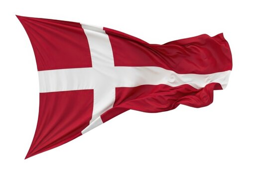 Waving flag of denmark