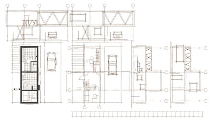 Fototapeta premium house sketch concept 3d illustration