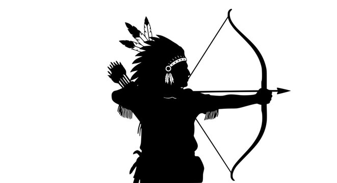 Indian With Bow And Arrow Clip Art
