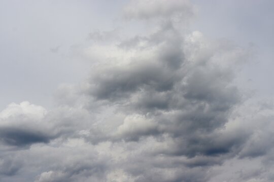 The cloudy overcast skies.