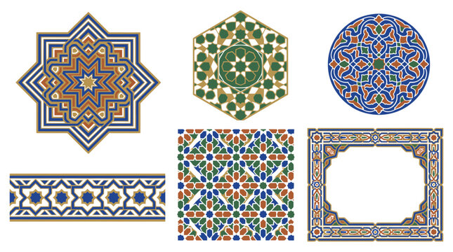 Islamic Geometric Patterns and Ornaments Collection arabesque tessellation