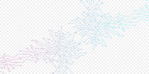 Obraz premium Circuit board digital abstract background. Motherboard technology texture design. AI semiconductor and computer processor on tech bg. Vector illustration