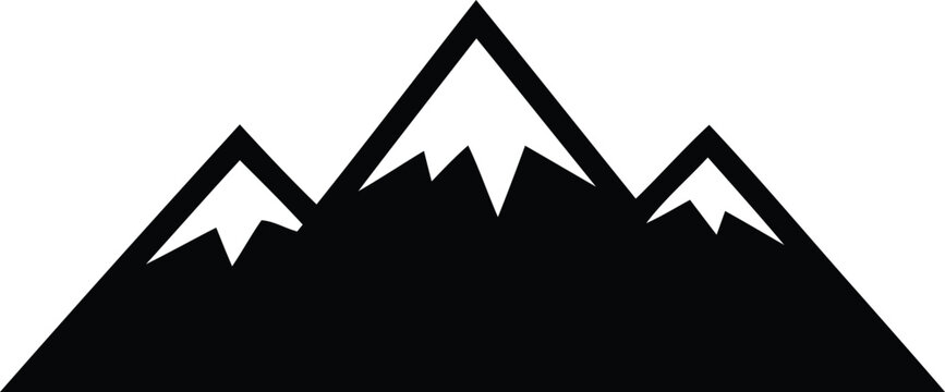 Simple mountain range nature landscape iconSimple mountain range nature landscape icon