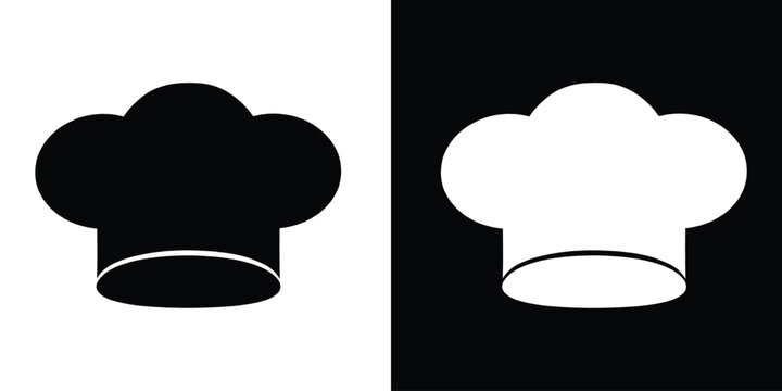 Chef hat vector icon. Cook cap silhouette vector. Kitchen symbol. Chef hat logo